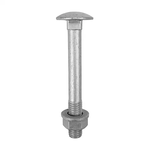 Exterior Silver Coach Bolts C W Nuts And Washers M8 x 150mm