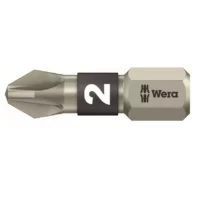 Wera Torsion Screw Driver Bits Pozi S/Steel - PZ2 25mm