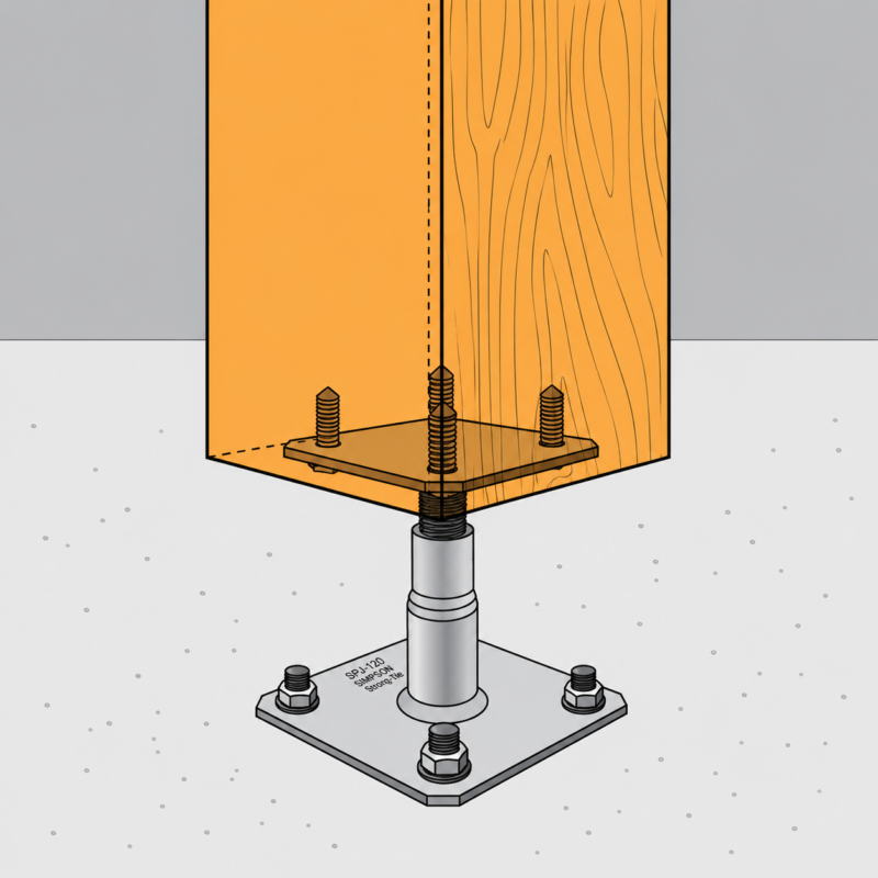 Simpson Adjustable Elevated Post Base 100mm - 150mm